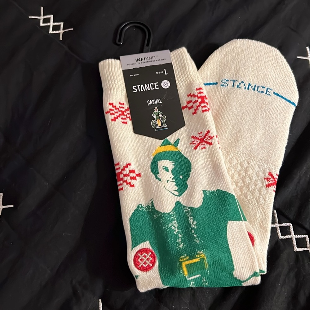Stance Buddy the Elf Crew Socks Christmas Holiday Movie Fun Gift Mens Size Large